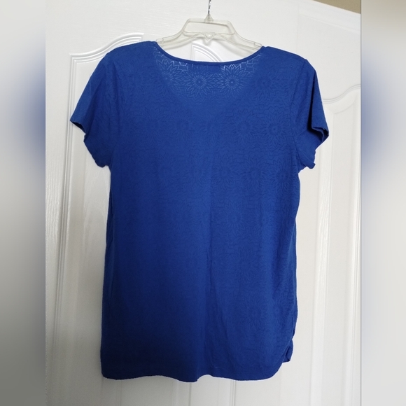 Faded Glory Royal Blue Studded V-Neck Tee Size L - Picture 2 of 4